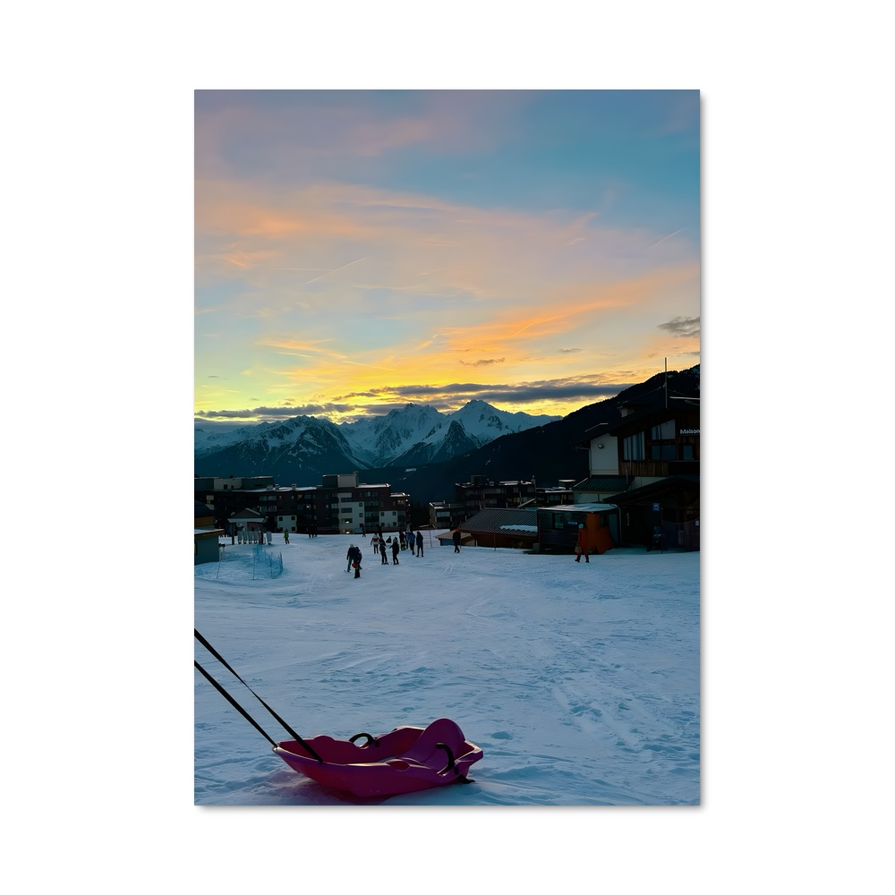 Poster Luge dans la Neige