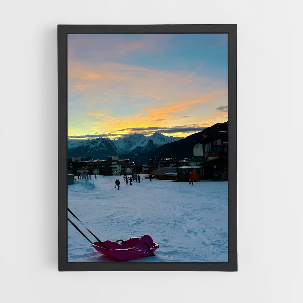 Poster Luge dans la Neige (vue 2)