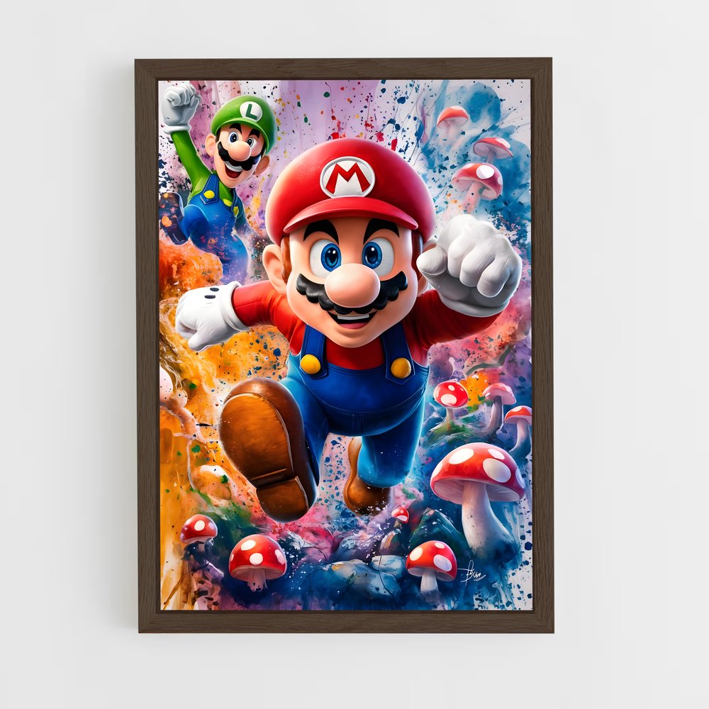 Poster Splash Bros – affiche Mario (vue 5)