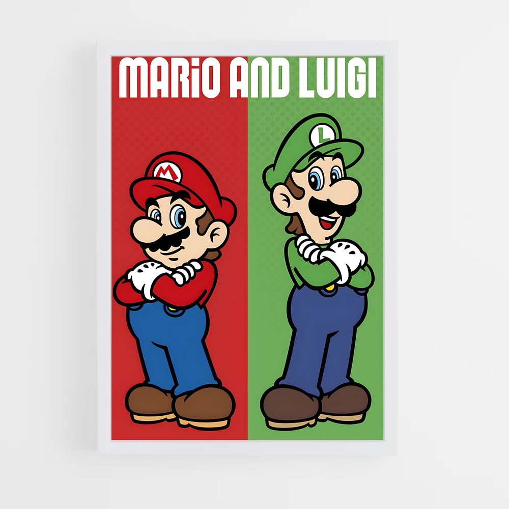 Poster Brothers in Adventure – affiche Mario (vue 3)