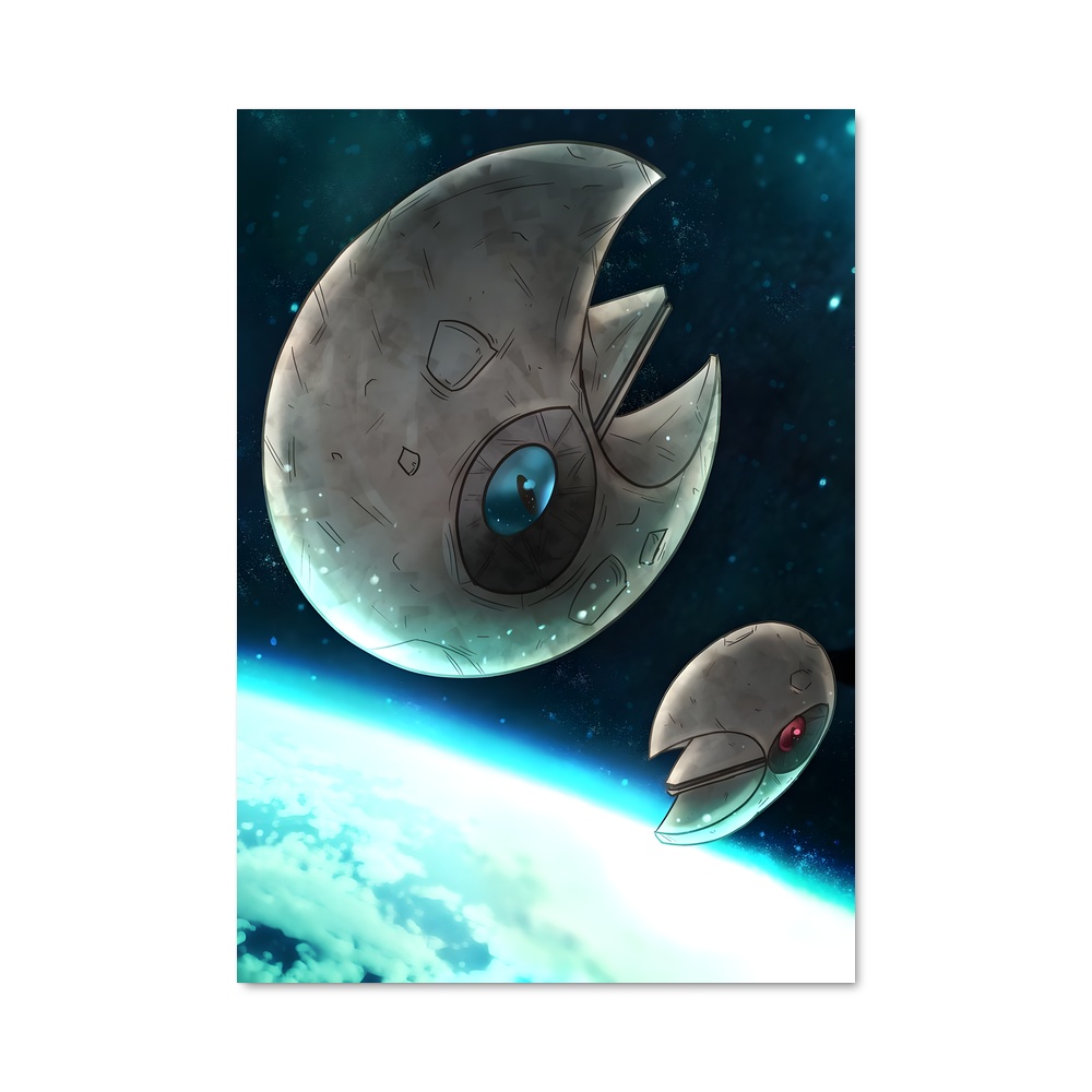 Poster Lunatone Interstellaire – affiche Pokemon