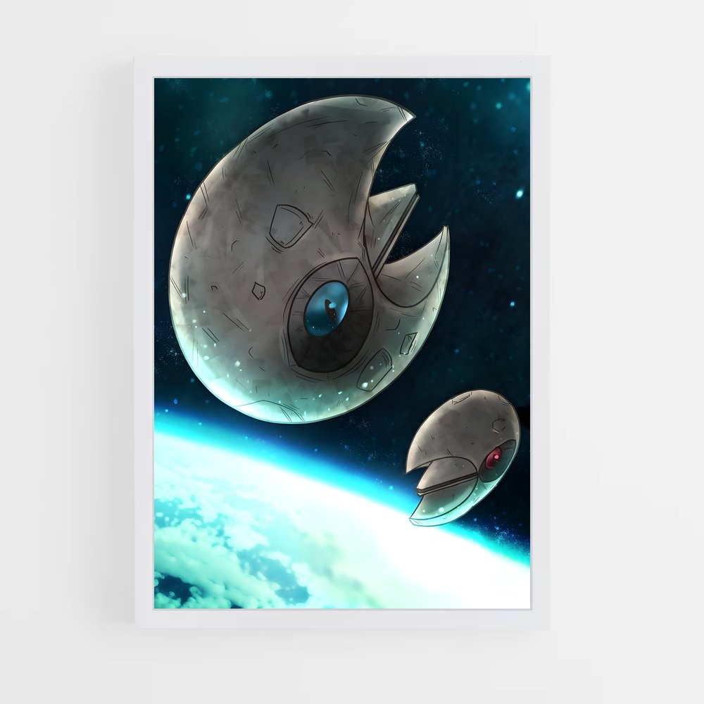Poster Lunatone Interstellaire – affiche Pokemon (vue 3)