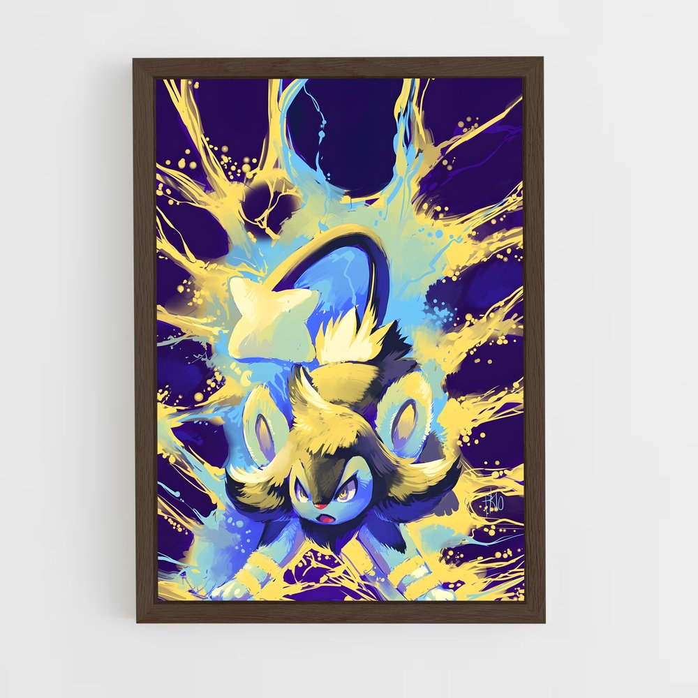 Poster Pikachu Aquarelle – affiche Pokemon (vue 5)