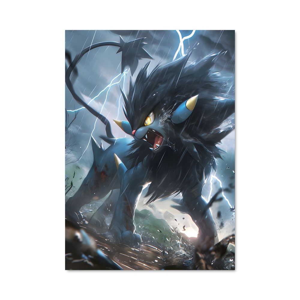 Poster Luxray nuit – affiche Pokemon