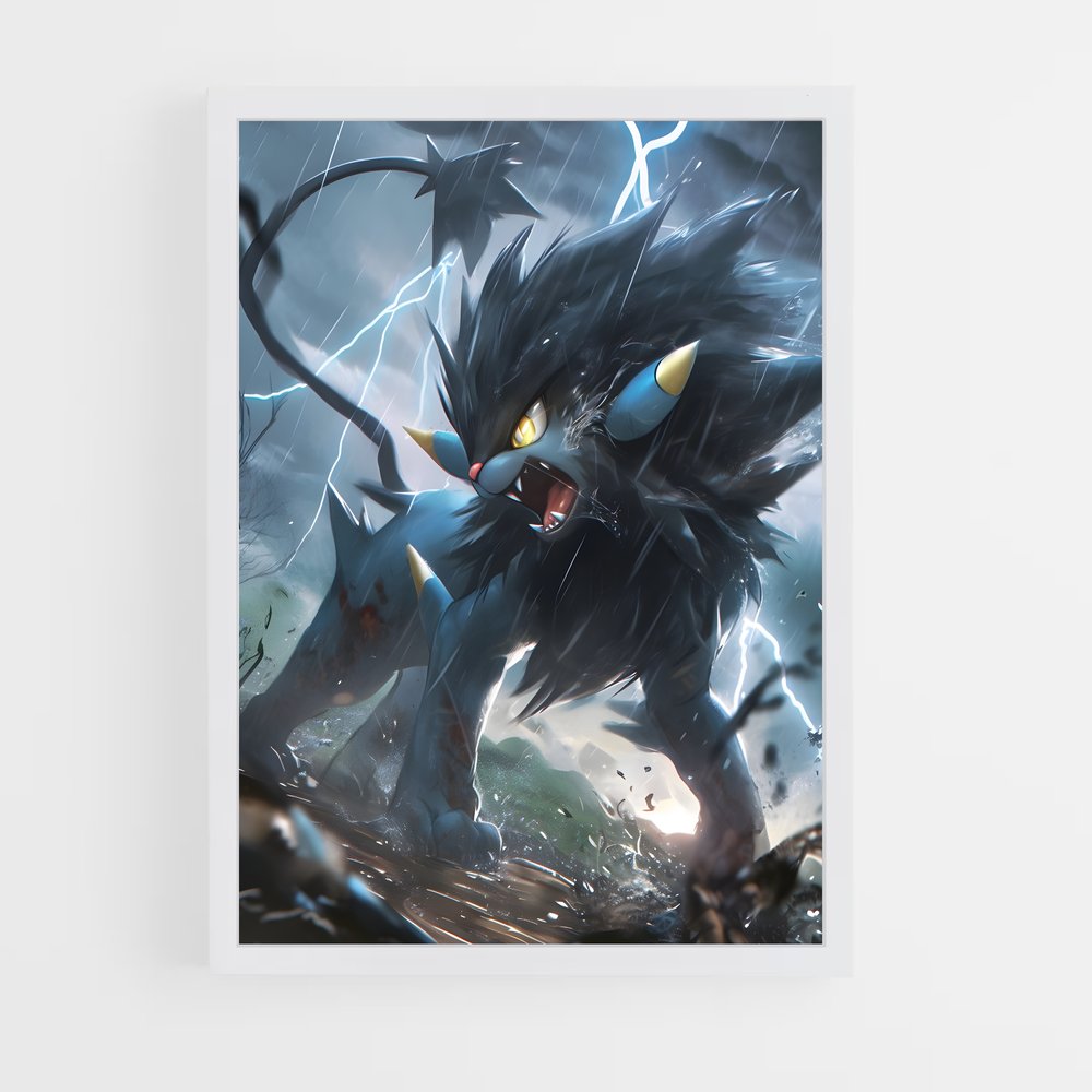 Poster Luxray nuit – affiche Pokemon (vue 3)