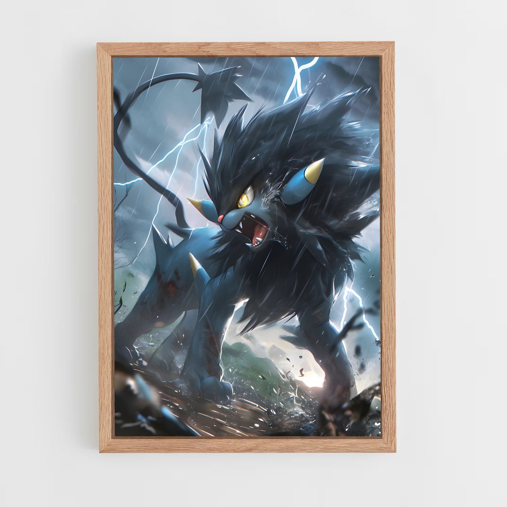 Poster Luxray nuit – affiche Pokemon (vue 4)