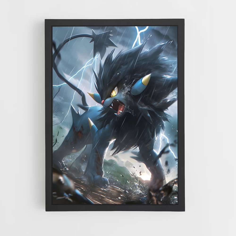 Poster Luxray nuit – affiche Pokemon (vue 2)