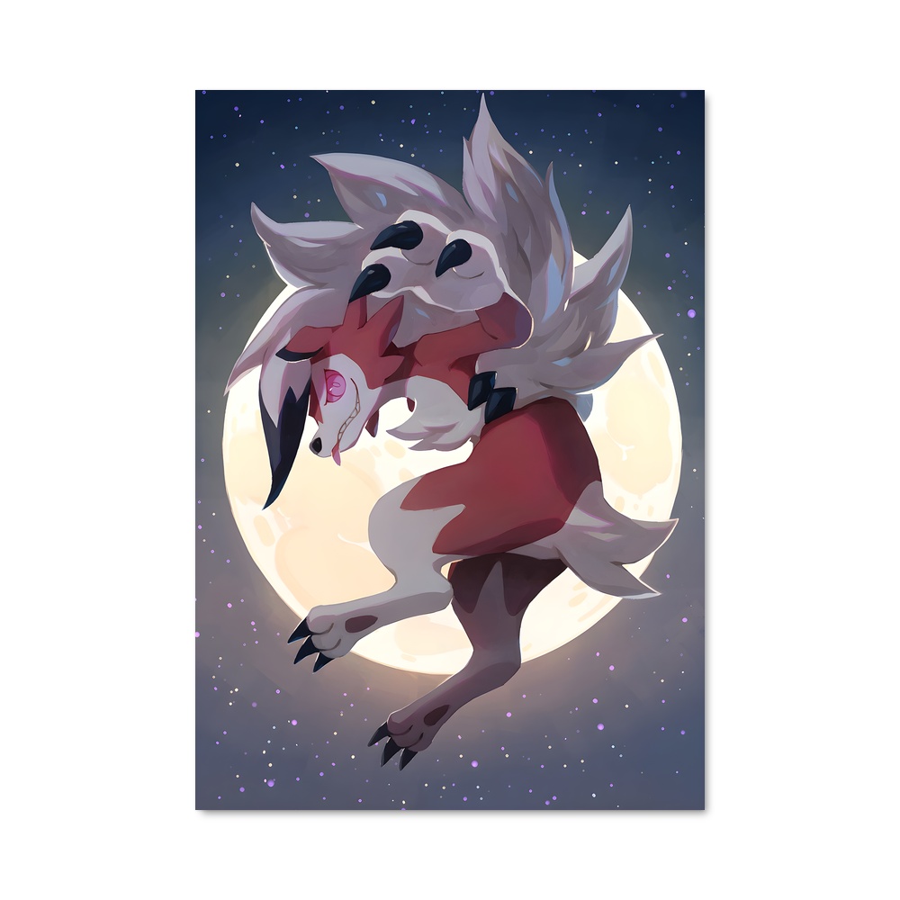 Poster Lycanroc Mania – affiche Pokemon