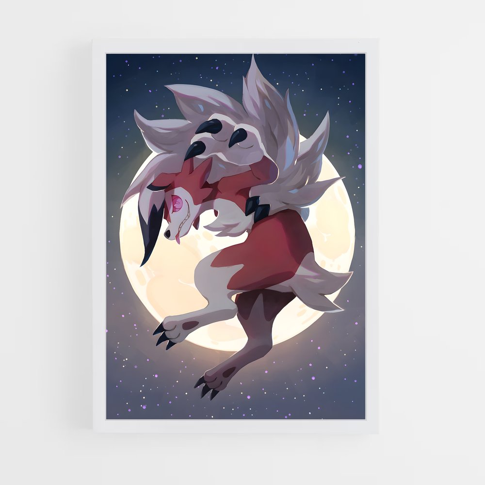 Poster Lycanroc Mania – affiche Pokemon (vue 3)