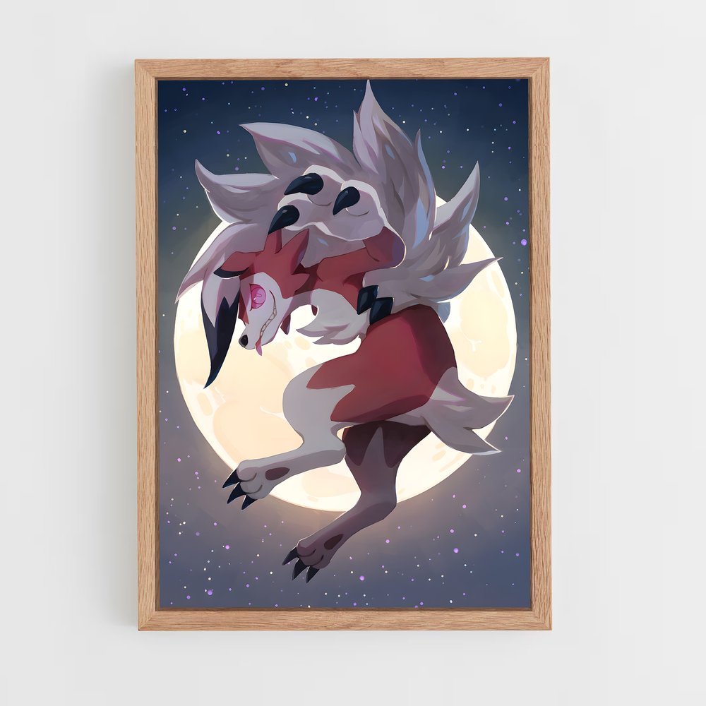 Poster Lycanroc Mania – affiche Pokemon (vue 4)