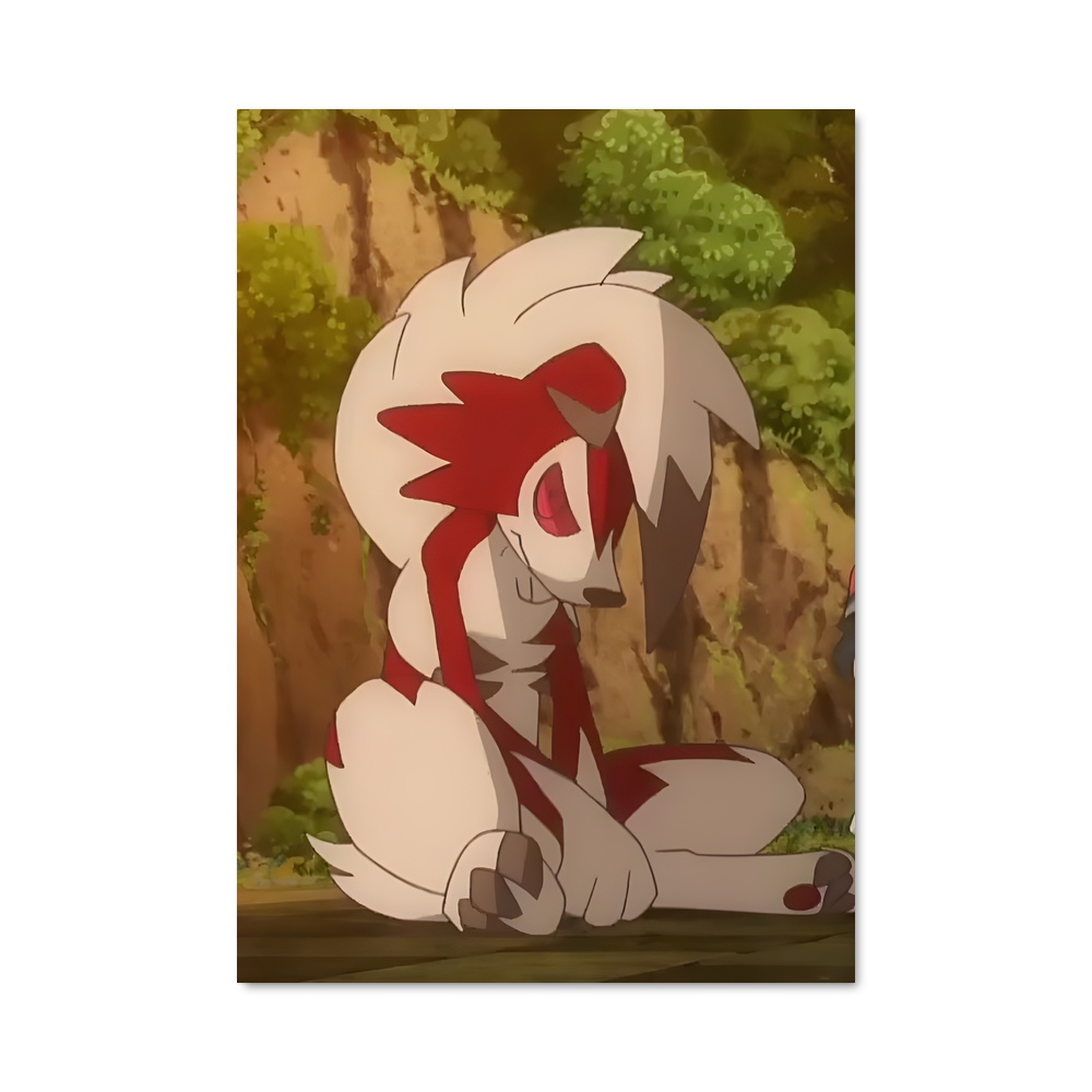 Poster Lycanroc en Veille – affiche Pokemon