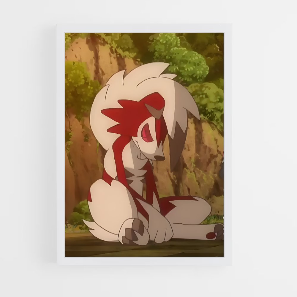 Poster Lycanroc en Veille – affiche Pokemon (vue 3)