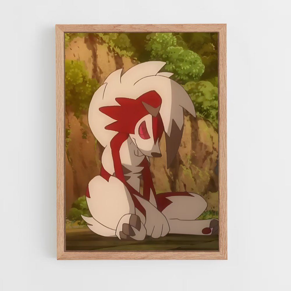 Poster Lycanroc en Veille – affiche Pokemon (vue 4)