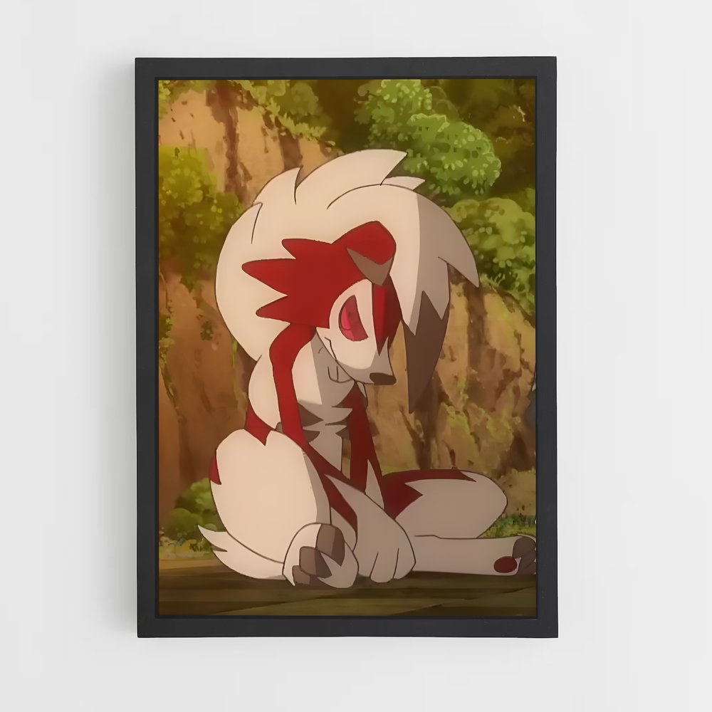 Poster Lycanroc en Veille – affiche Pokemon (vue 2)