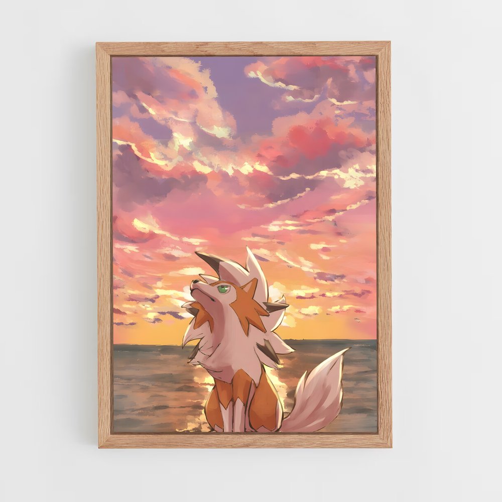 Poster Lycanroc en Mer – affiche Pokemon (vue 4)