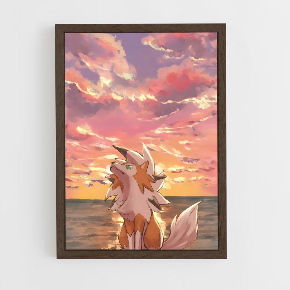 Poster Lycanroc en Mer – affiche Pokemon (vue 5)