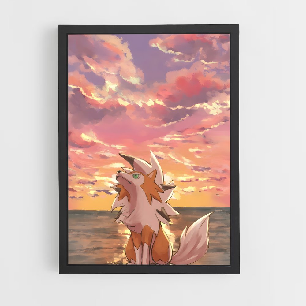 Poster Lycanroc en Mer – affiche Pokemon (vue 2)