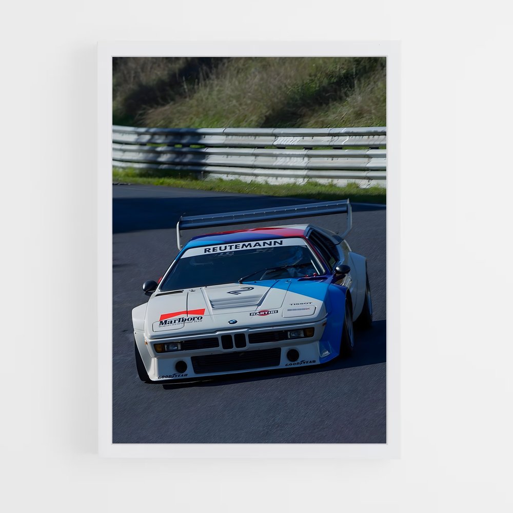 Poster Vitesse Blanche – affiche BMW (vue 3)