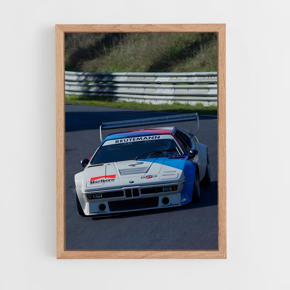 Poster Vitesse Blanche – affiche BMW (vue 4)