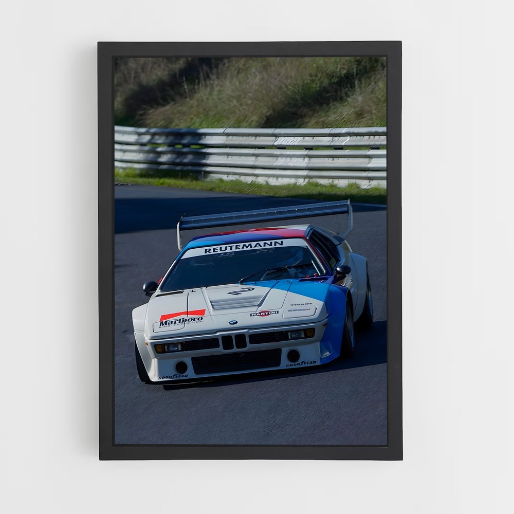 Poster Vitesse Blanche – affiche BMW (vue 2)