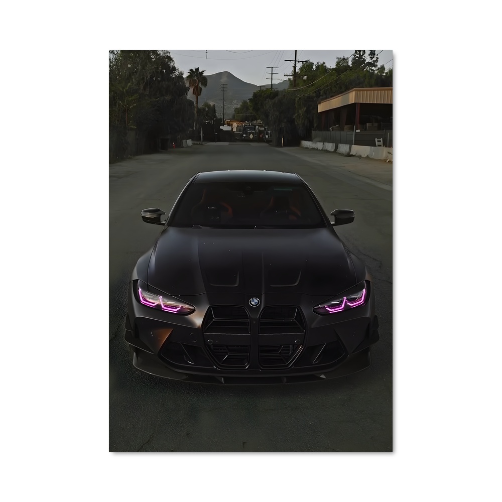 Poster M4 Noir et Rose