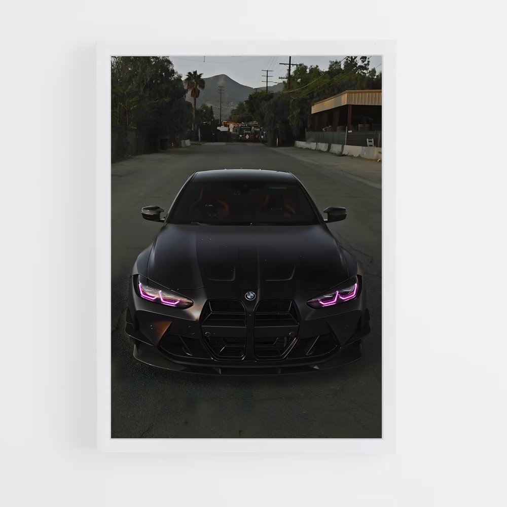 Poster M4 Noir et Rose – affiche BMW (vue 3)