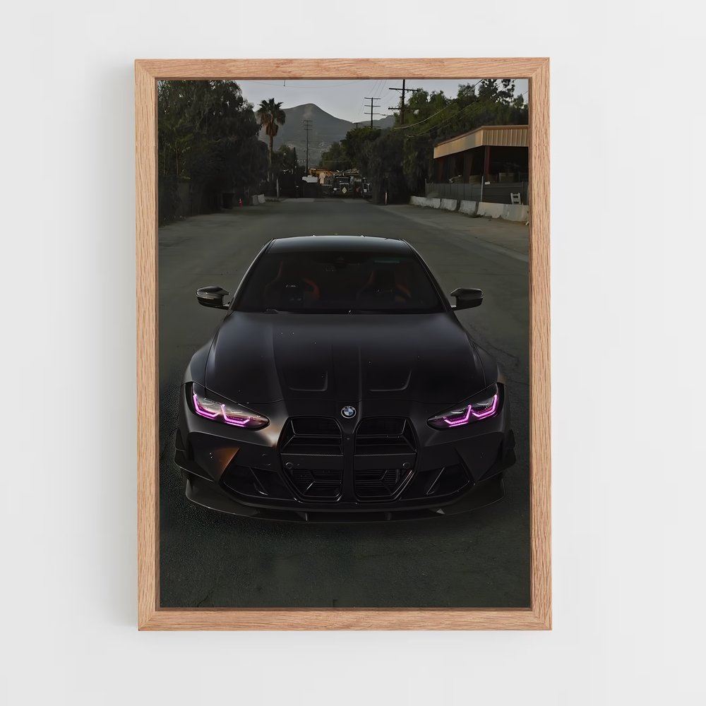 Poster M4 Noir et Rose – affiche BMW (vue 4)