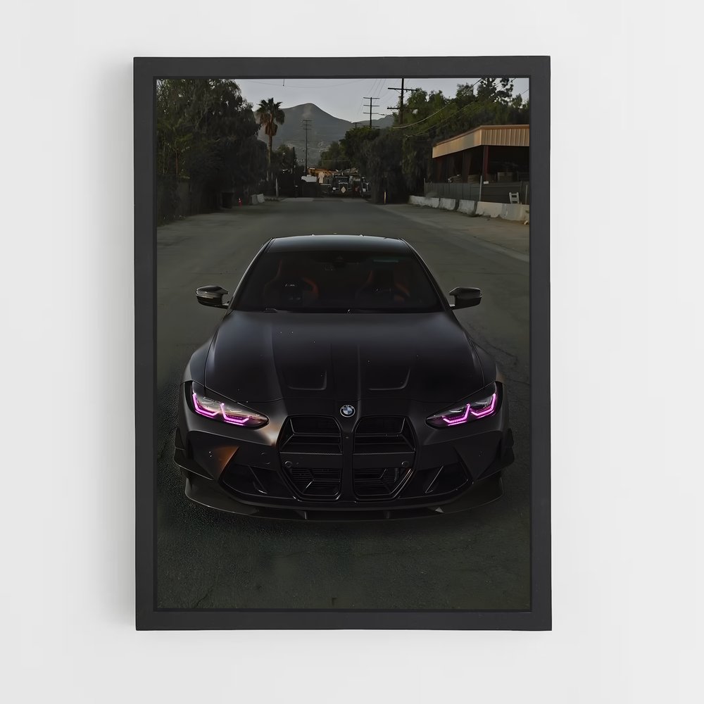 Poster M4 Noir et Rose – affiche BMW (vue 2)