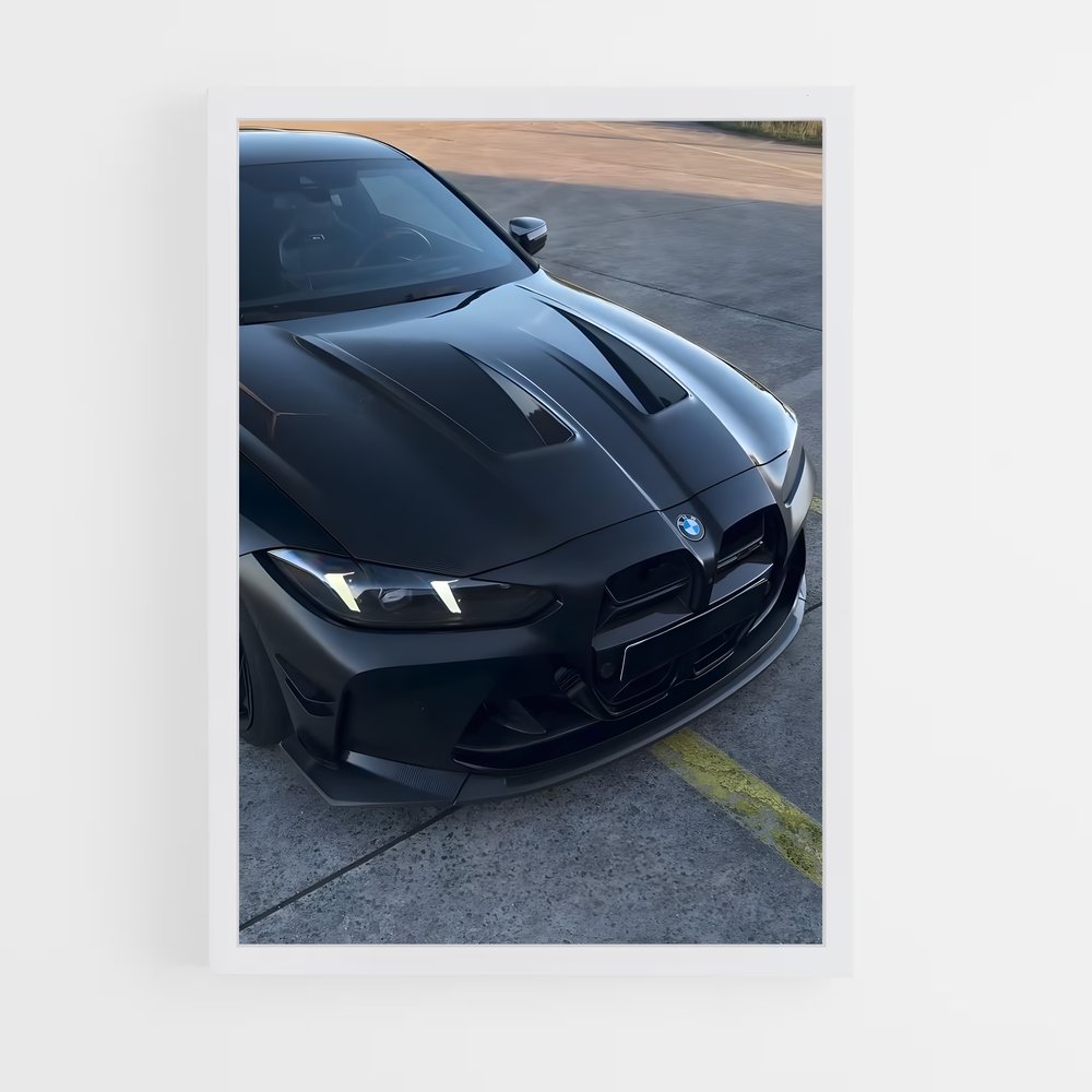 Poster BMW Noir (vue 3)