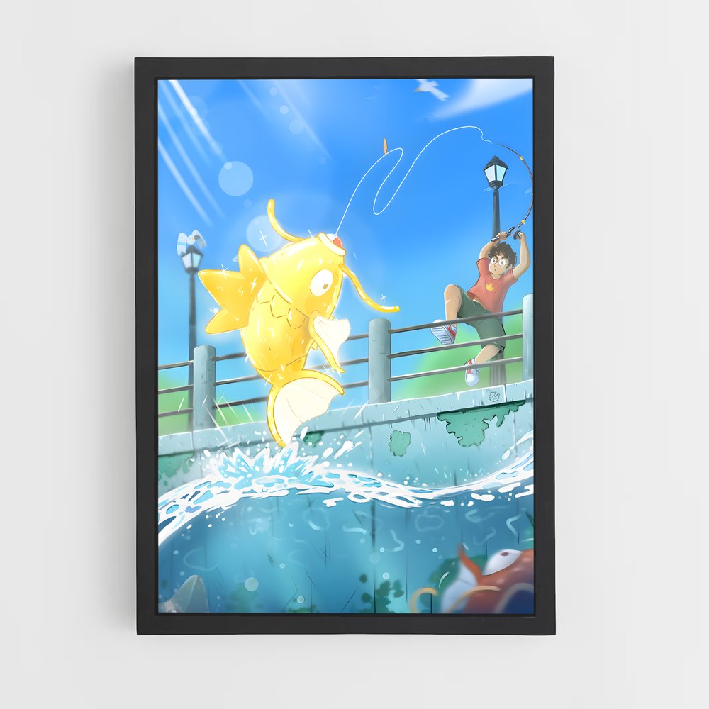 Poster Magikarp Sautant – affiche Pokemon (vue 2)