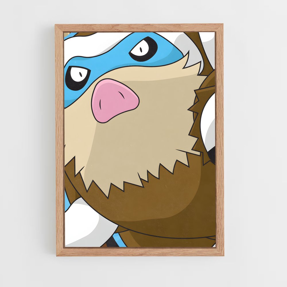 Poster Le Chat Mamoswine – affiche Pokemon (vue 4)
