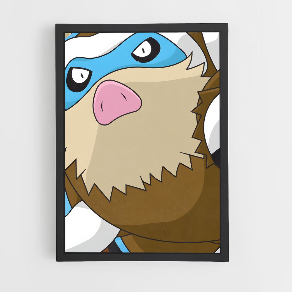 Poster Le Chat Mamoswine – affiche Pokemon (vue 2)