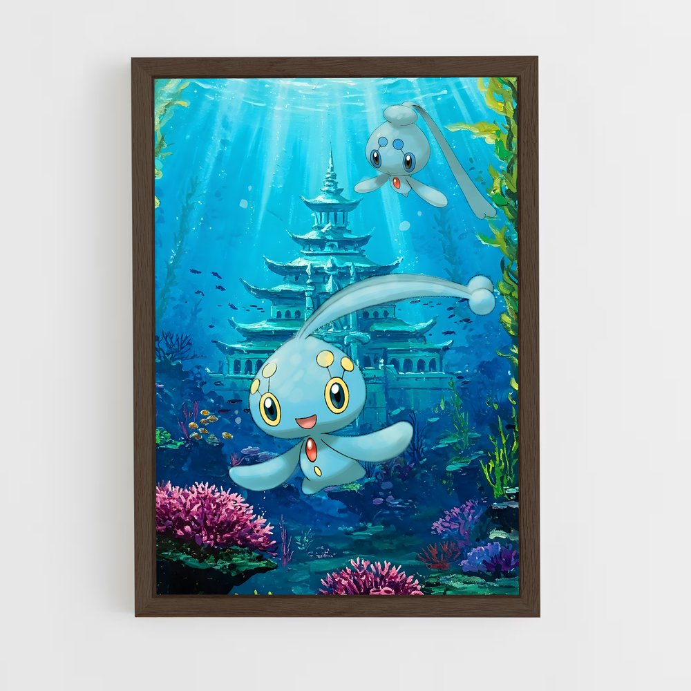 Poster Manaphy et Ses Amis – affiche Pokemon (vue 5)