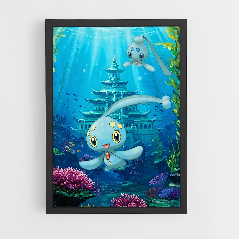 Poster Manaphy et Ses Amis – affiche Pokemon (vue 2)
