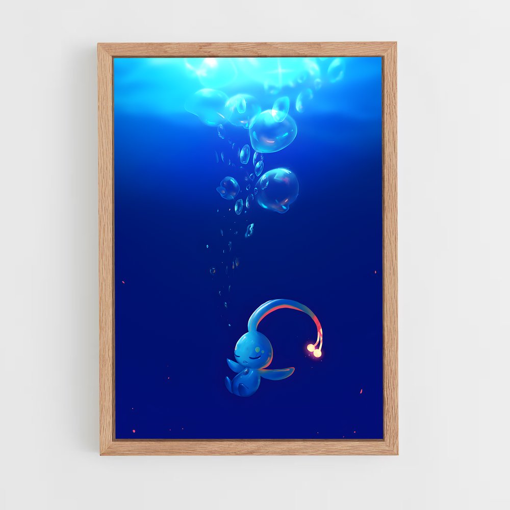 Poster Manaphy aquatique – affiche Pokemon (vue 4)