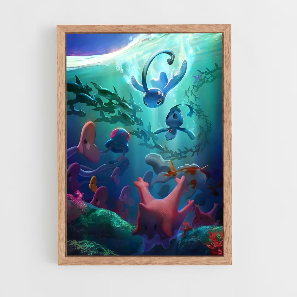 Poster Manaphy Mystique – affiche Pokemon (vue 4)