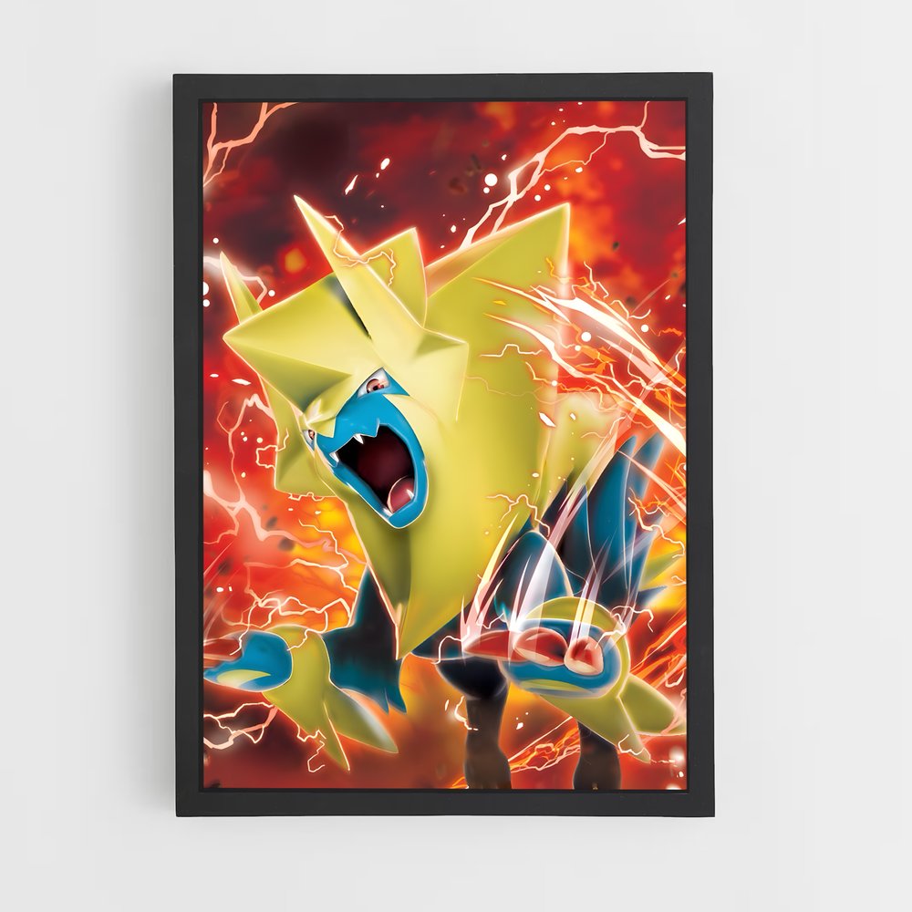Poster Éclat de Manectric – affiche Pokemon (vue 2)