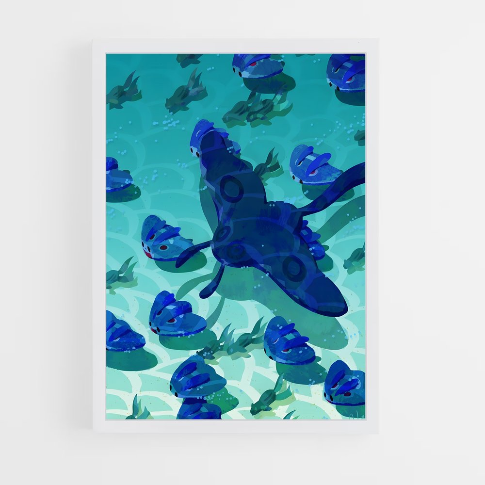 Poster Écume des Profondeurs – affiche Pokemon (vue 3)
