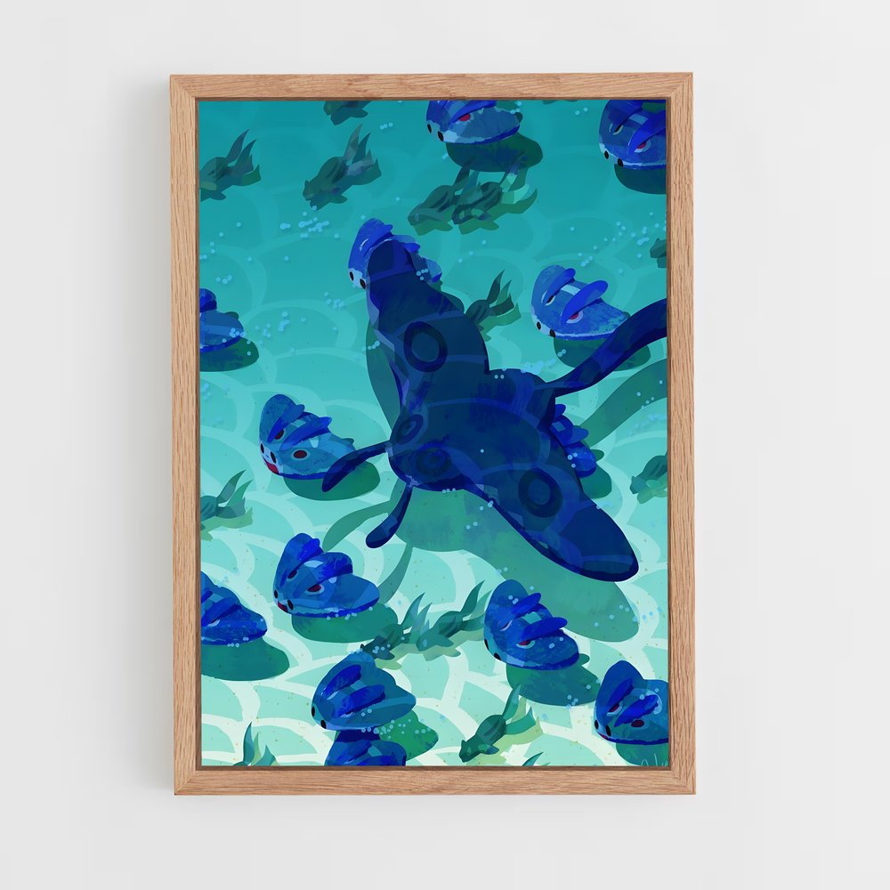 Poster Écume des Profondeurs – affiche Pokemon (vue 4)