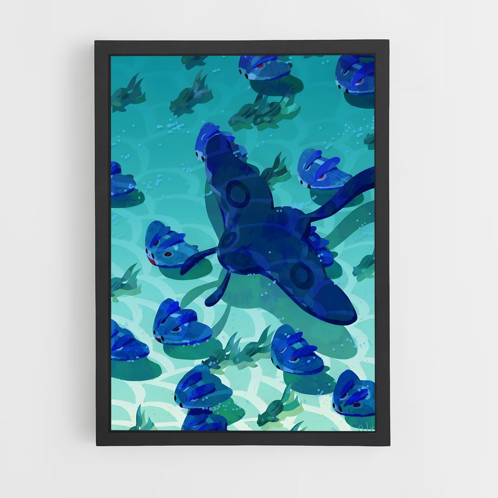 Poster Écume des Profondeurs – affiche Pokemon (vue 2)