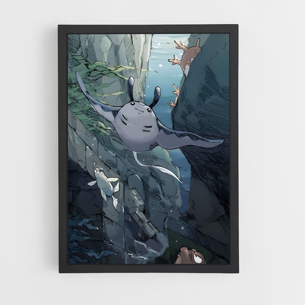Poster Chute Libérée – affiche Pokemon (vue 2)