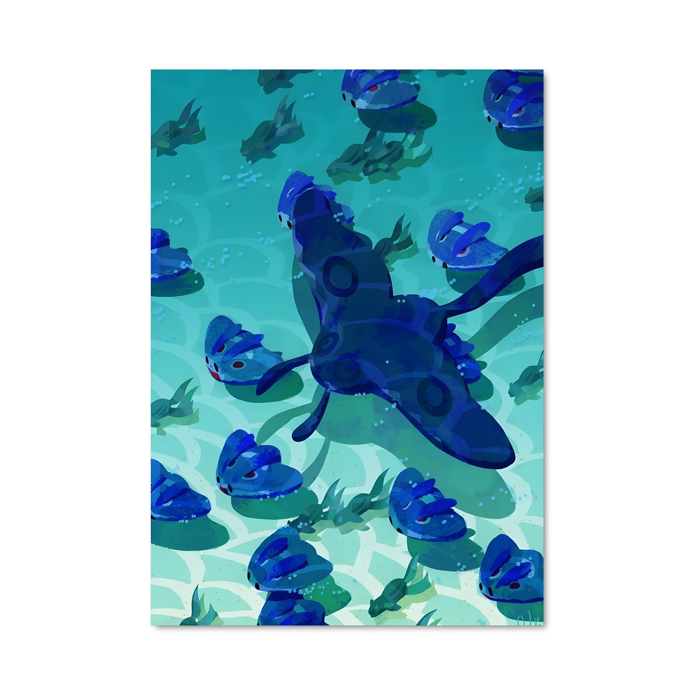 Poster Odyssée Aquatique – affiche Pokemon