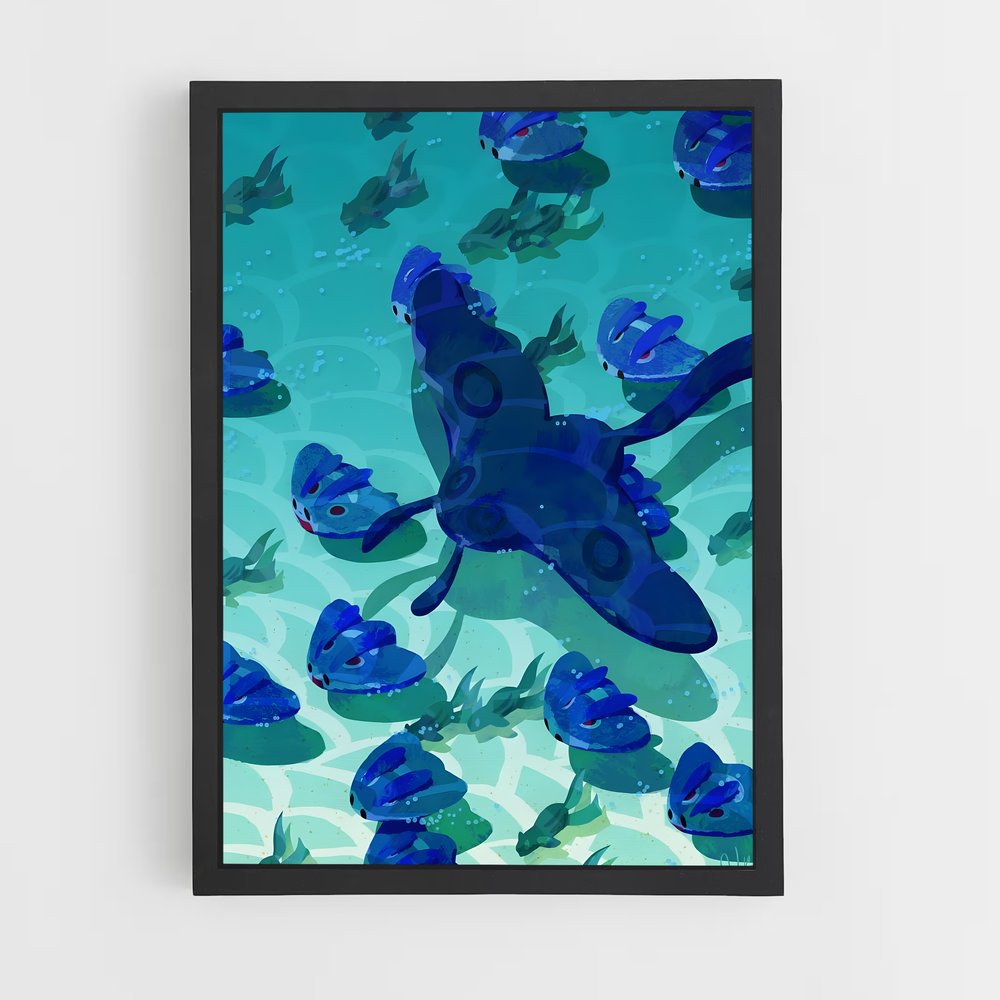 Poster Odyssée Aquatique – affiche Pokemon (vue 2)