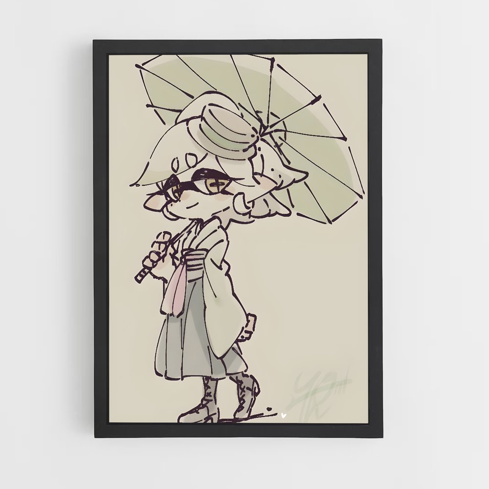 Poster Marie pluie – affiche Splatoon (vue 2)
