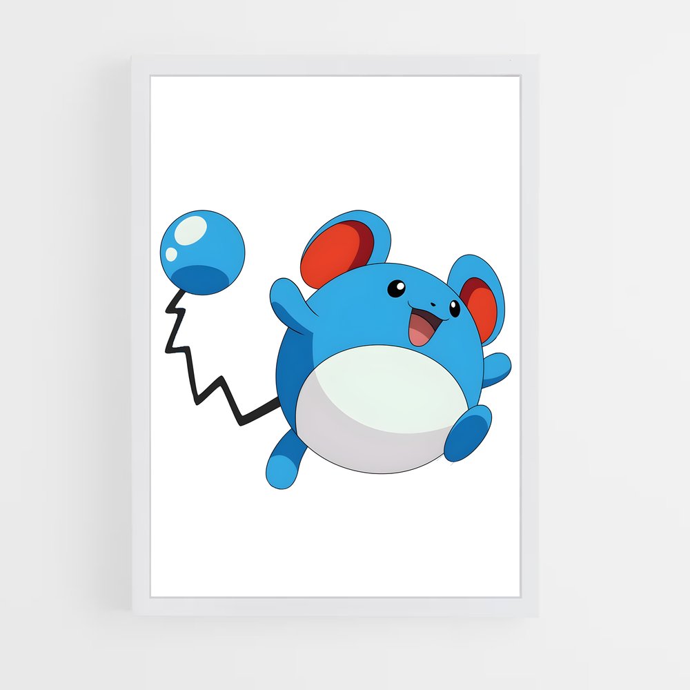 Poster Marill en Fête – affiche Pokemon (vue 3)