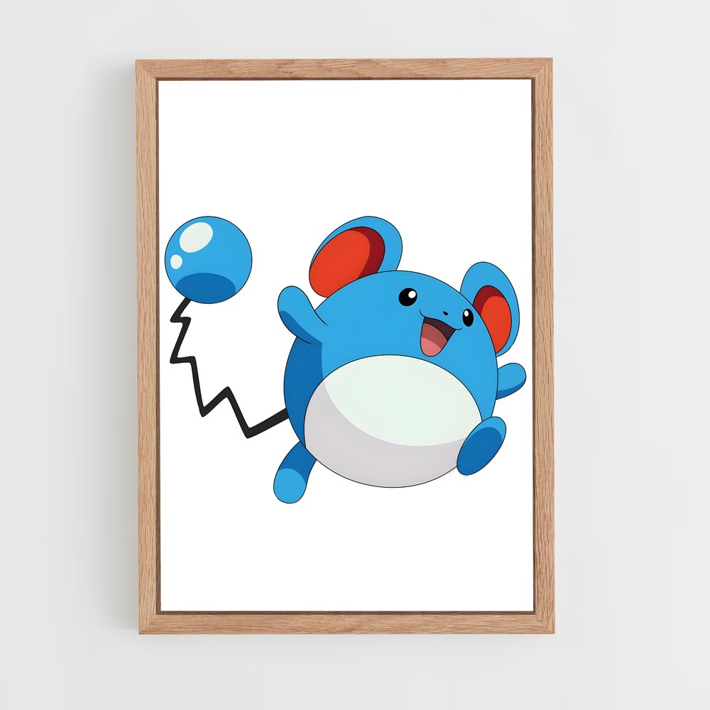 Poster Marill en Fête – affiche Pokemon (vue 4)