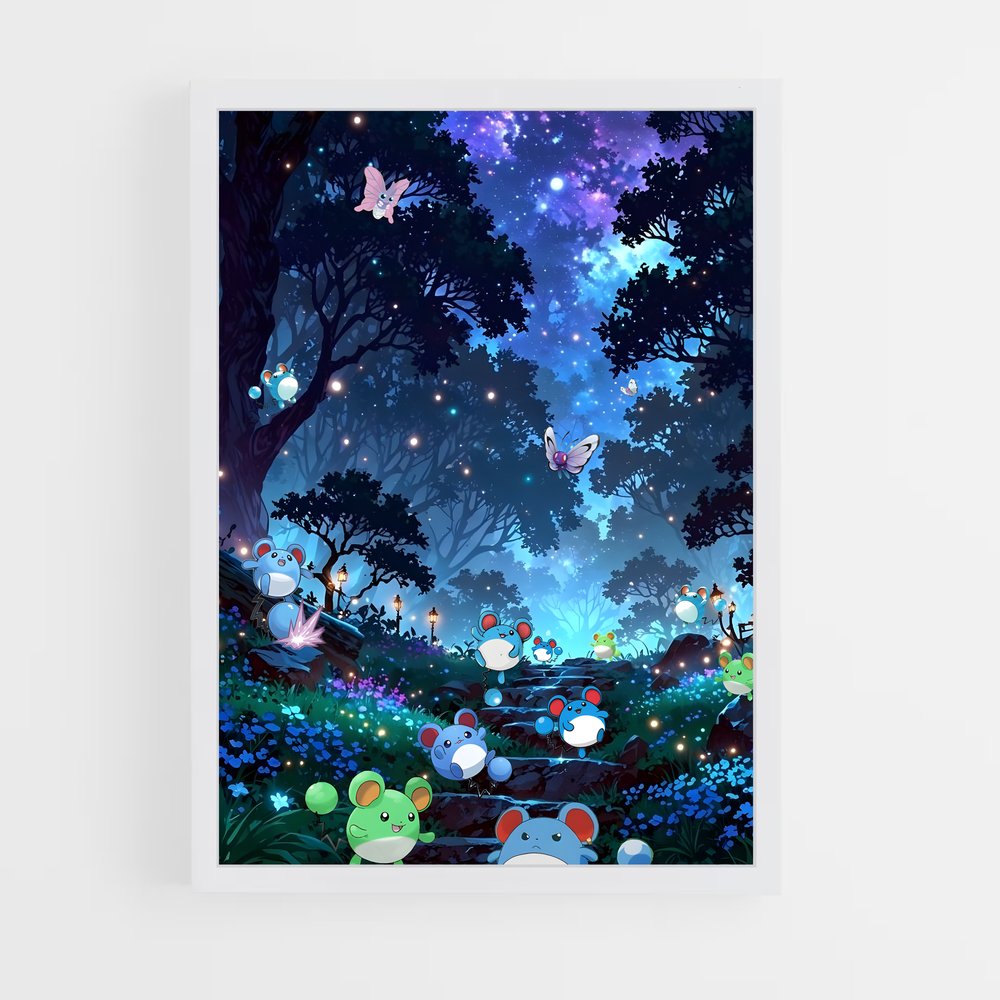 Poster Harmonie Forestière – affiche Pokemon (vue 3)