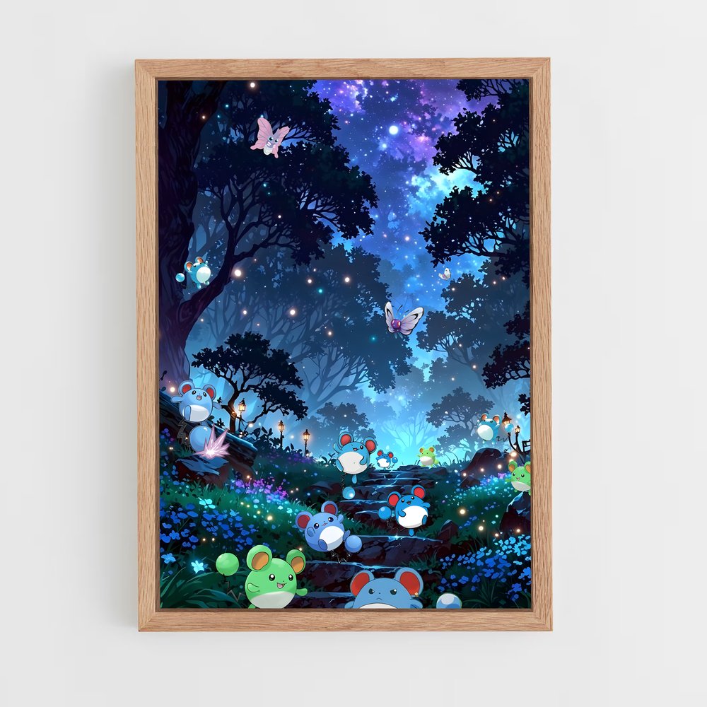 Poster Harmonie Forestière – affiche Pokemon (vue 4)