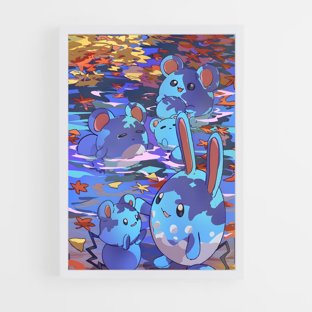 Poster Marill Mystique – affiche Pokemon (vue 3)