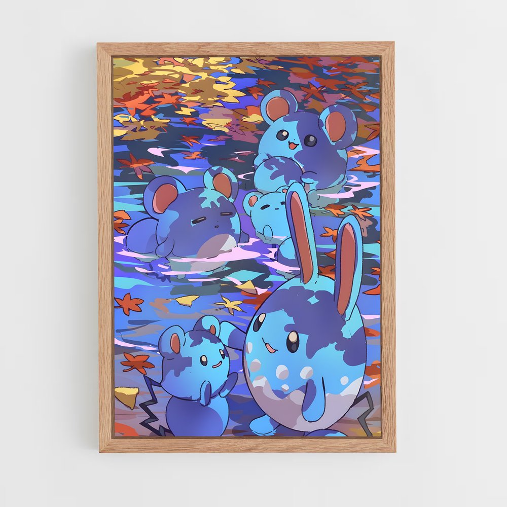 Poster Marill Mystique – affiche Pokemon (vue 4)
